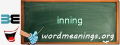 WordMeaning blackboard for inning